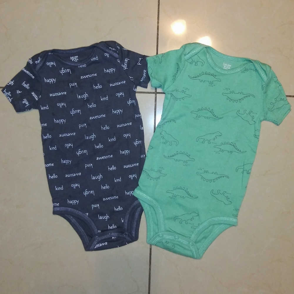 2 Toddlers Onesies w/ Beautiful Designs